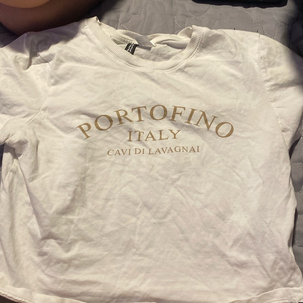 Womens white crop top italy size M